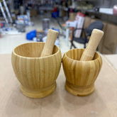 Bamboo Spice Masher with Stick