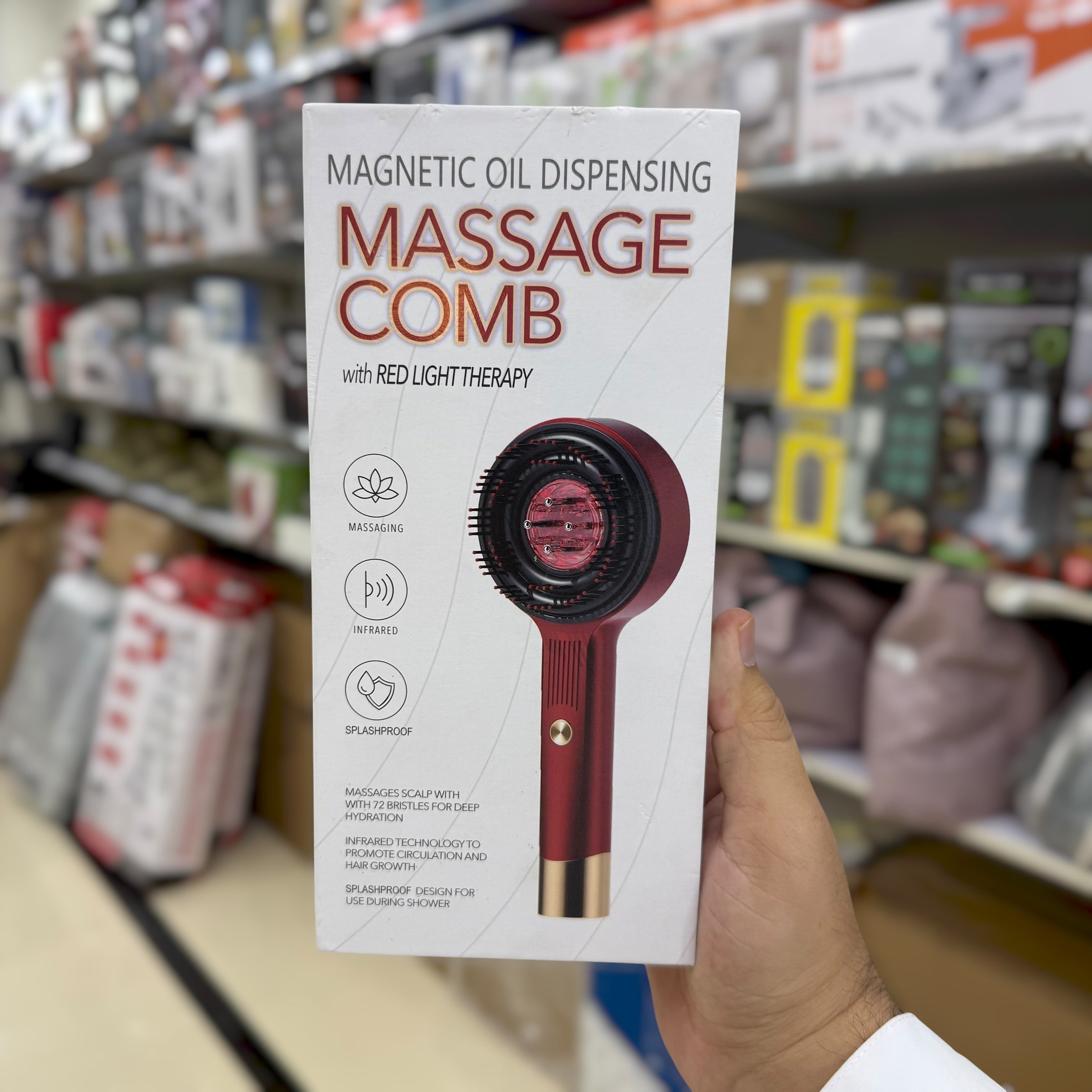 Rechargeable Scalp Massager Comb for Hair Growth & Relaxation