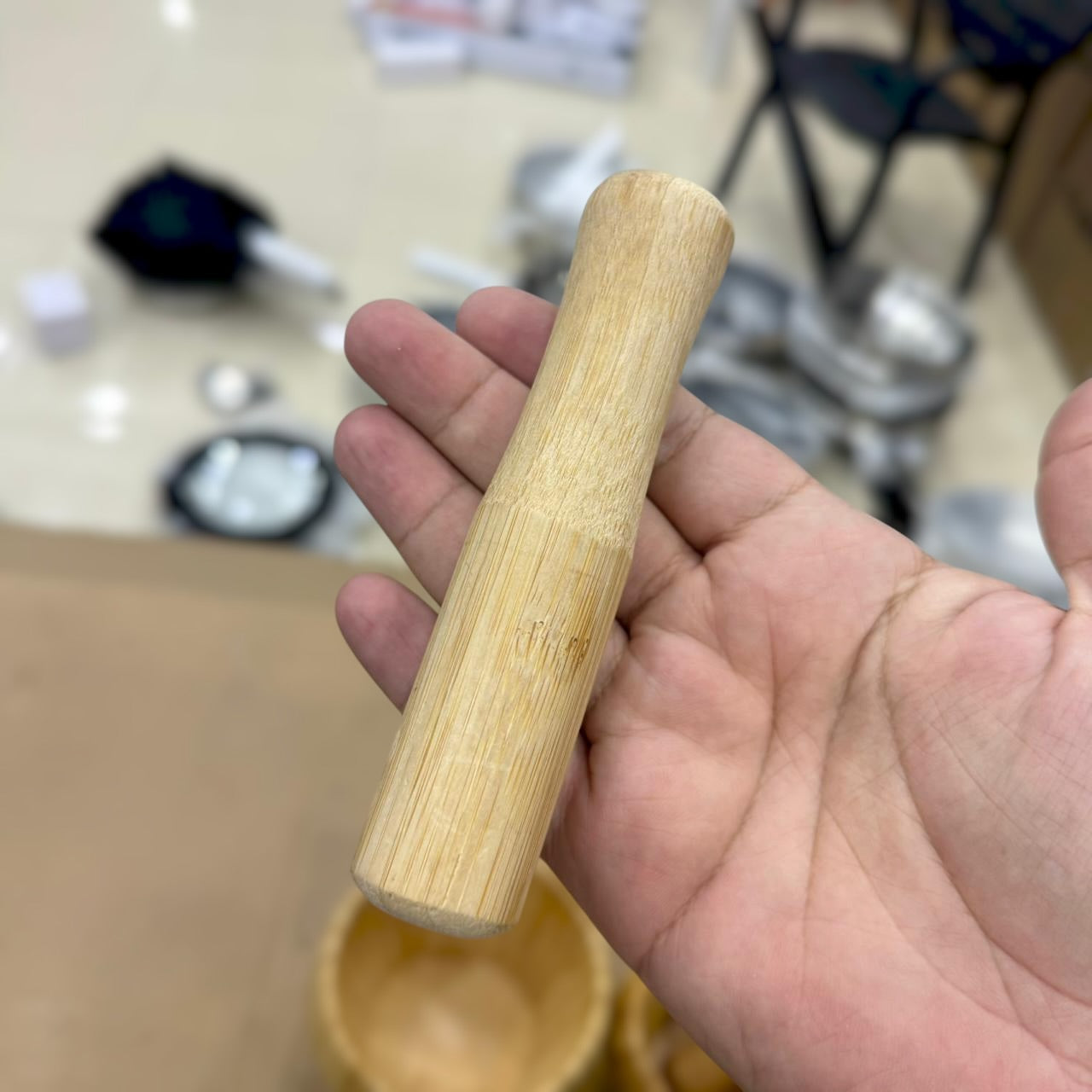 Bamboo Spice Masher with Stick