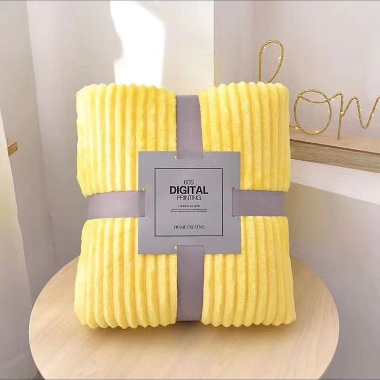 Double Bed Ribbed Soft AC Blankets