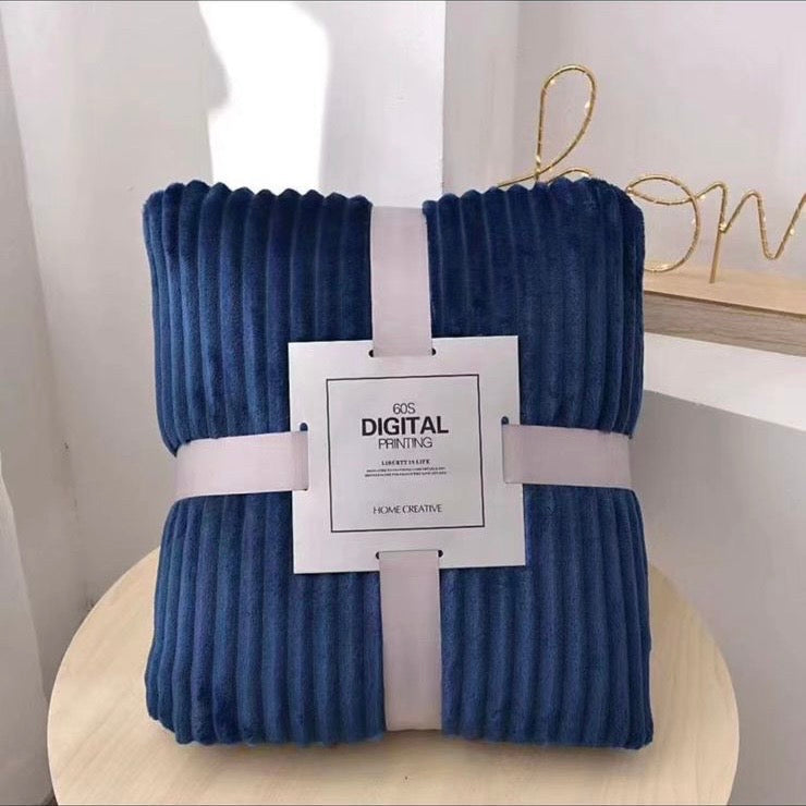 Double Bed Ribbed Soft AC Blankets