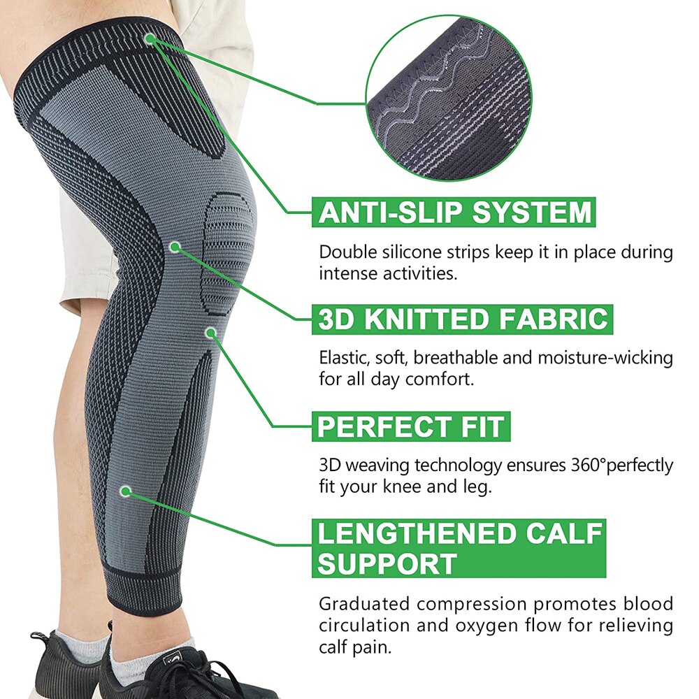 Uplift | (Buy 1 Get 1 Free) Long Compression Knee Sleeve Brace For Pain