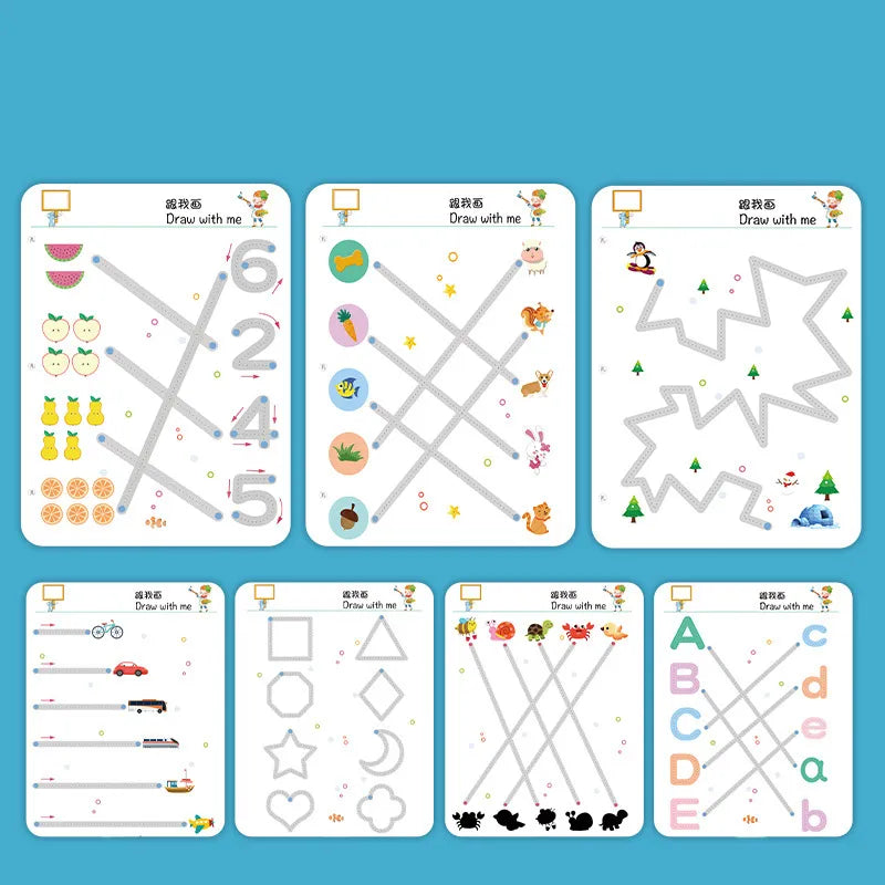 Uplift | 64 PAGES REUSABLE TRACING BOOK (2Markers & Duster Attached)