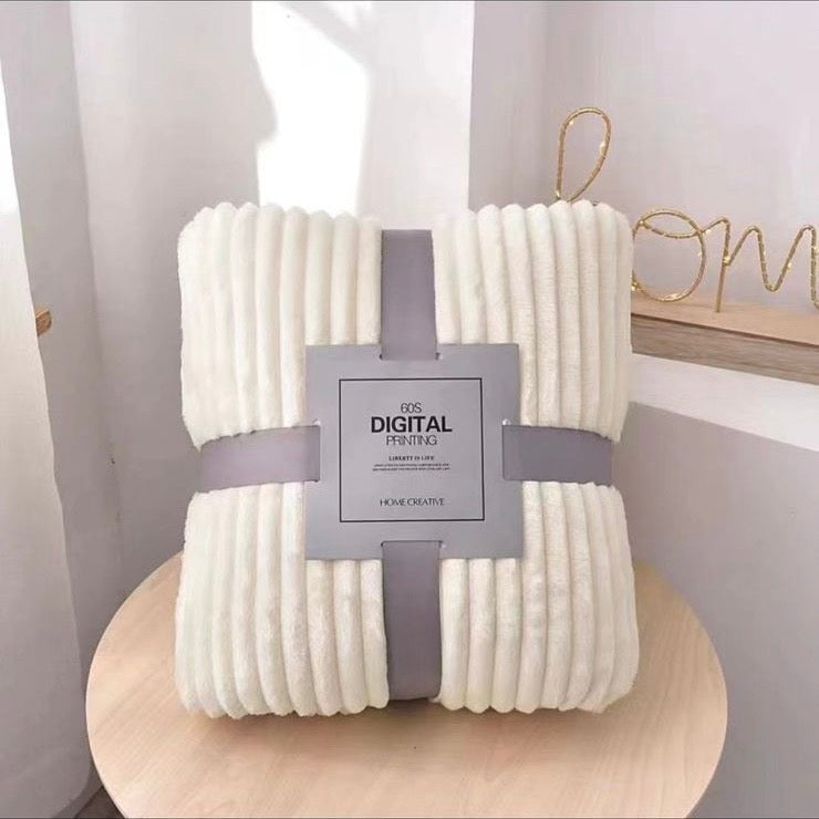 Double Bed Ribbed Soft AC Blankets