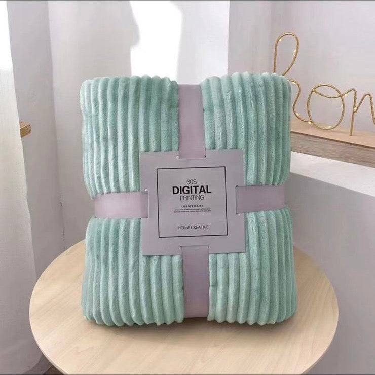 Double Bed Ribbed Soft AC Blankets