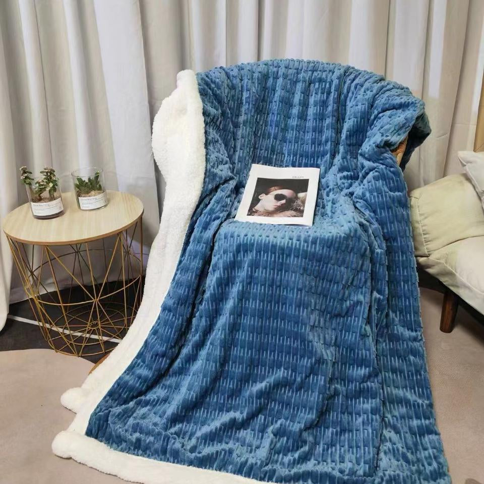 All Seasons Double Bed Sherpa Throw Blankets