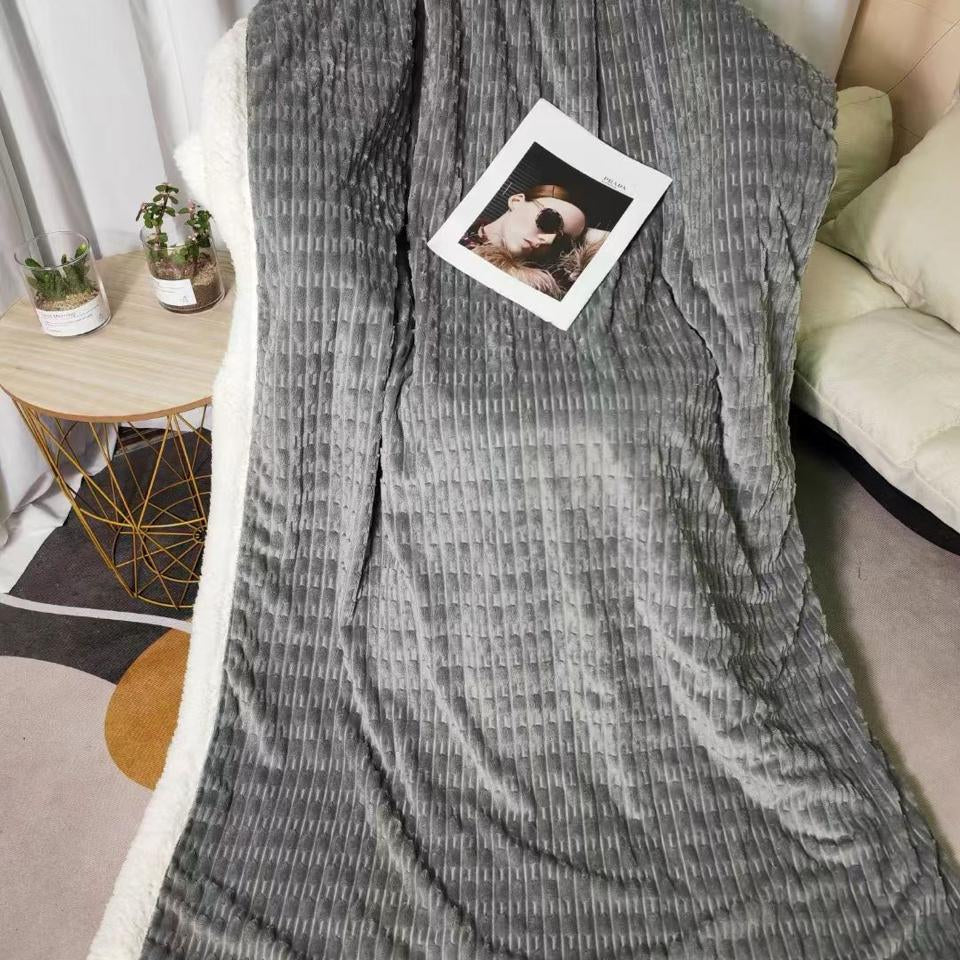 All Seasons Double Bed Sherpa Throw Blankets