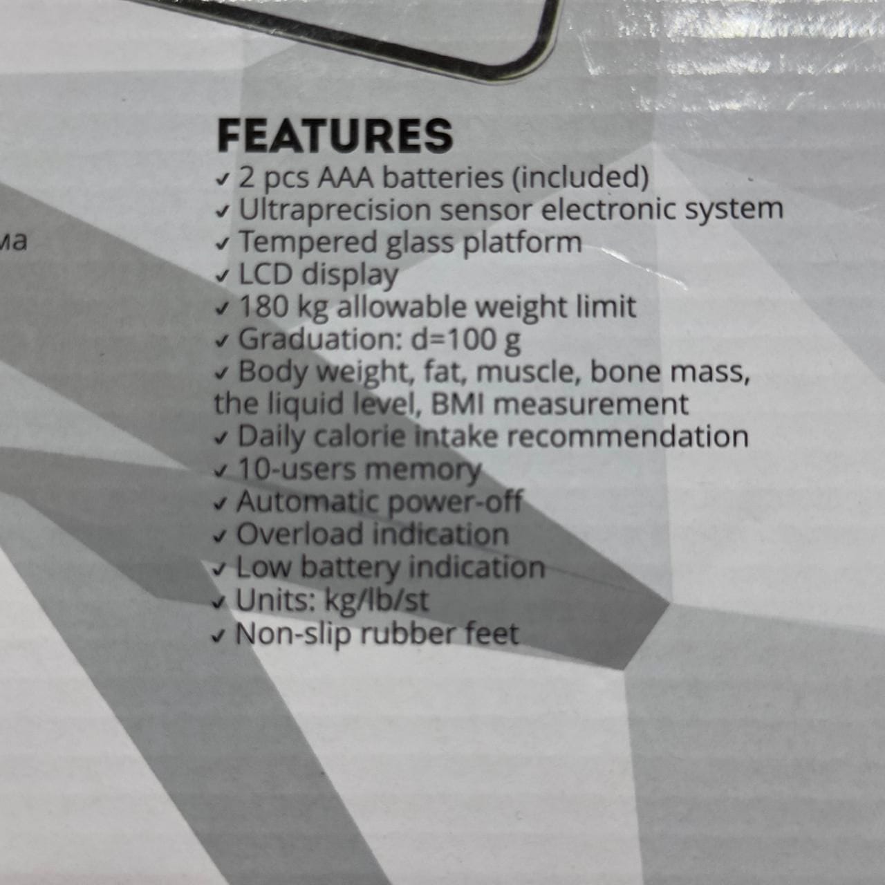 Galaxy Digital Smart Body Weight Scale GL4852