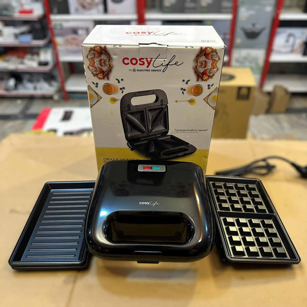 COSY Croque 3 in 1 Sandwich, Waffle & Grill Maker