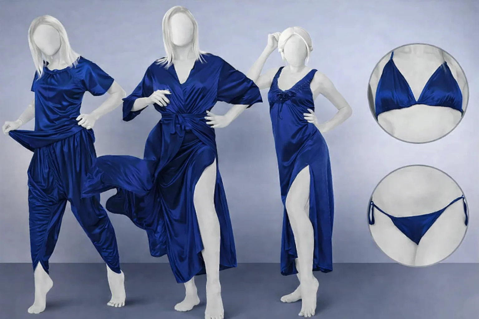6-Piece Satin Nightwear Set for Women - Image 2