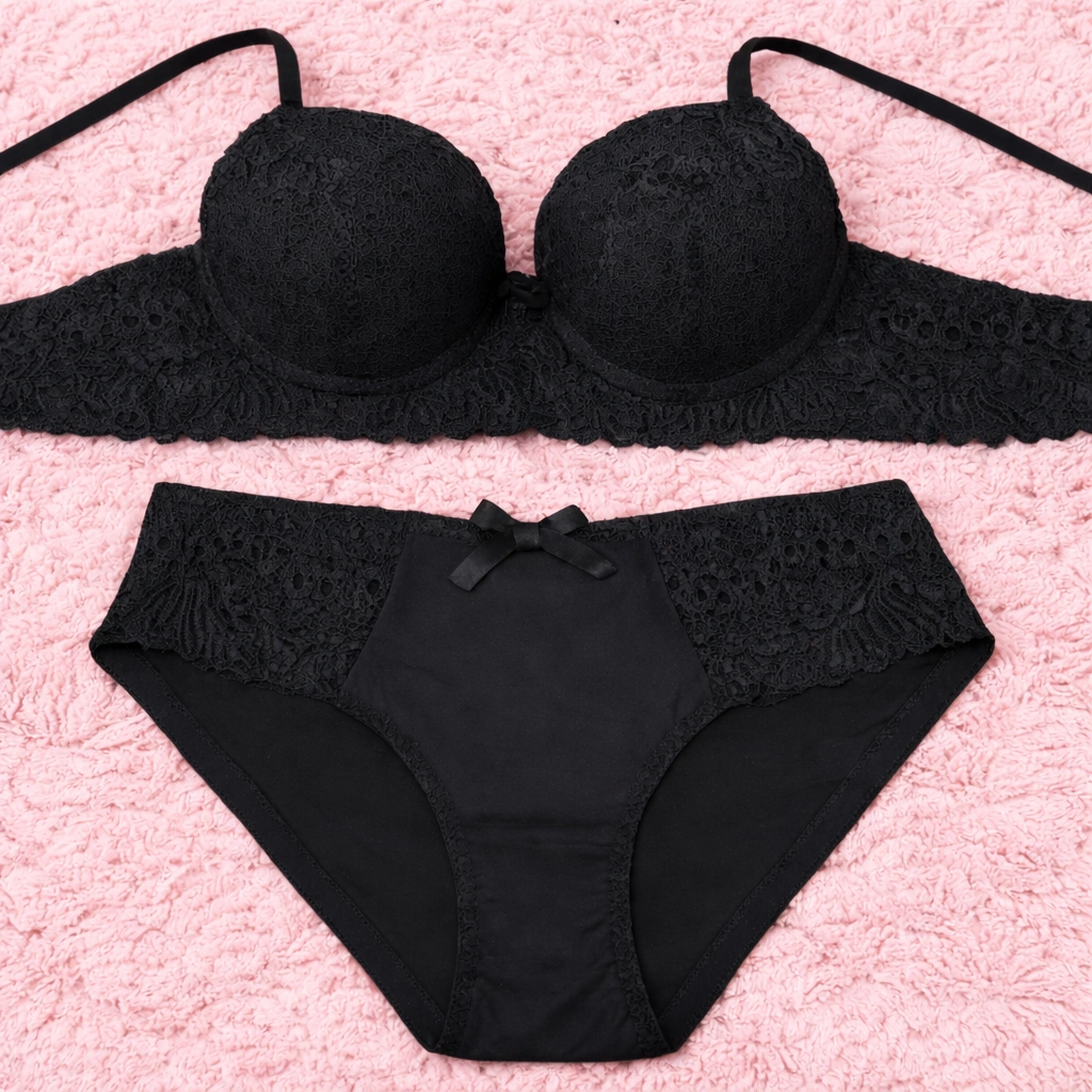 Padded Lace Bra & Panty Set - Image 2