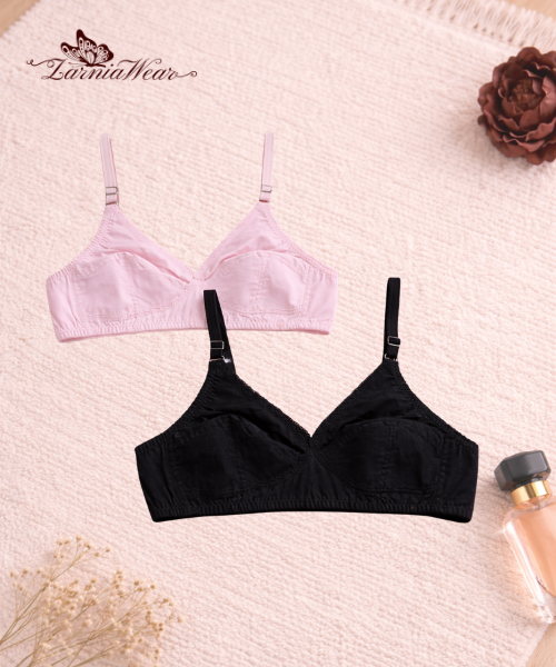 Pack of 2 Cotton Bras | Pure Comfort Non-Wired Cotton Bra