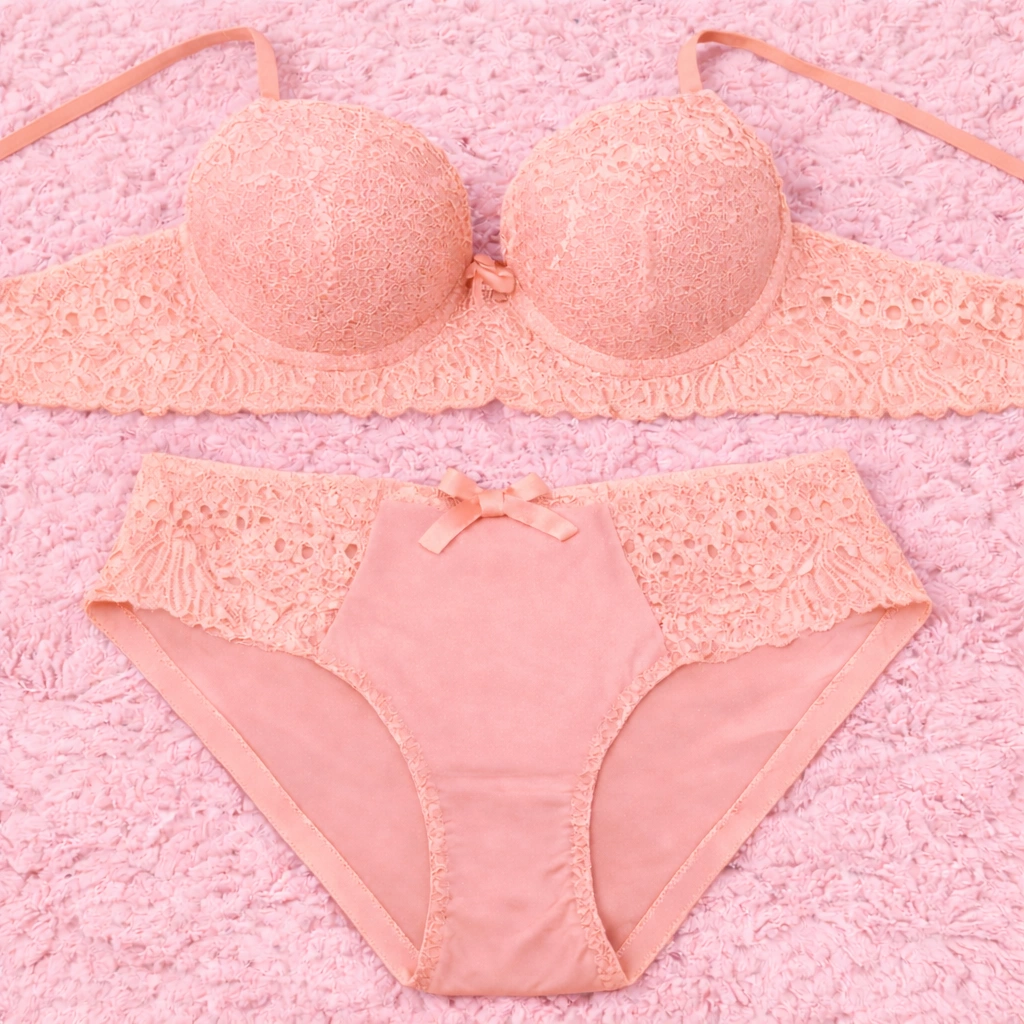 Padded Lace Bra & Panty Set - Image 4