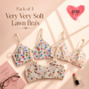 Pack of 3 Very Fine Quailty Lawn Bra's